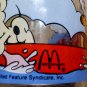Vintage 1978 Mcdonalds Garfield and Odie Clear Glass Coffee Cup Mug Jim Davis