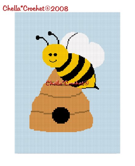 Chella Crochet Busy Bumble Bee And Hive Afghan Crochet