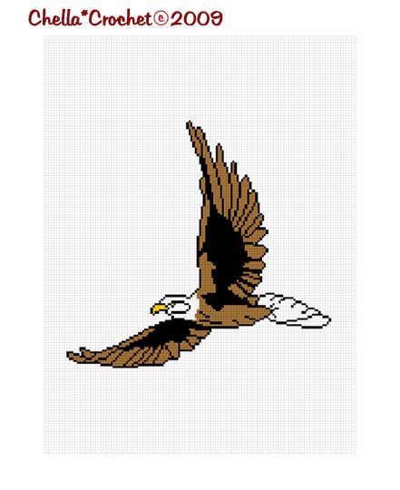 Chella Crochet Flying Eagle Afghan Crochet Pattern Graph Emailed