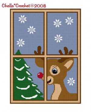 All Christmas - Reindeer Window Screen Pattern