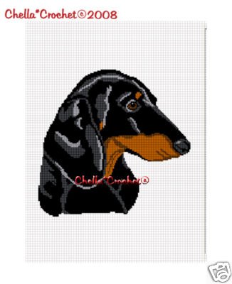 Dachshund Dog Afghan Crochet Pattern Graph