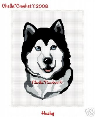 Husky Dog Afghan Crochet Pattern Graph