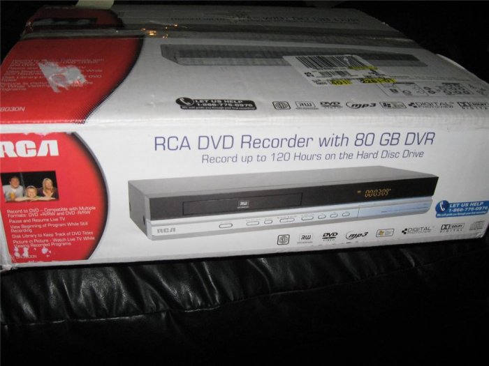 RCA DVD Recorder 80GB DRC8030N. DVR 120 hours record