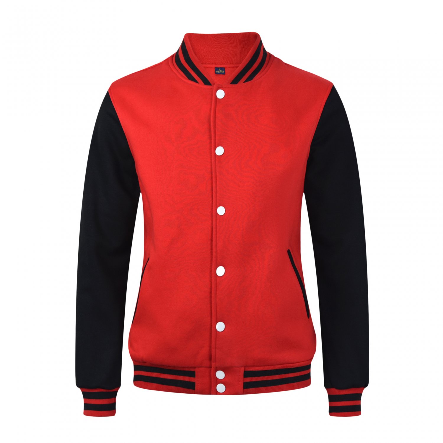 Custom Baseball Jersey Hoodie Coat Red Black
