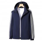 Custom Baseball Jersey Casual Detachable Hooded Jacket Navy