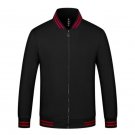 Custom Baseball Jersey Casual Jacket Black Red