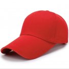 Unisex Plain Super Extra Long Baseball Cap Red