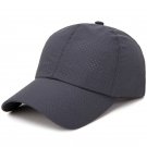 Summer Women Men Mesh Baseball Cap Snapback Sunhat Dark Grey