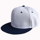 Fashion Flat Brim Snapback New Fashion Outdoor Cap white and navy blue