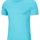 Men Gym Sports Casual Soft T-shirts Ice Blue