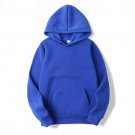 Men's Casual Sweatshirts Top Solid Color Hoodies Blue
