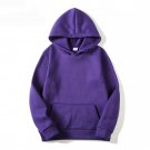 Men's Casual Sweatshirts Top Solid Color Hoodies Purple