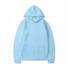 Men's Casual Sweatshirts Top Solid Color Hoodies Sky blue
