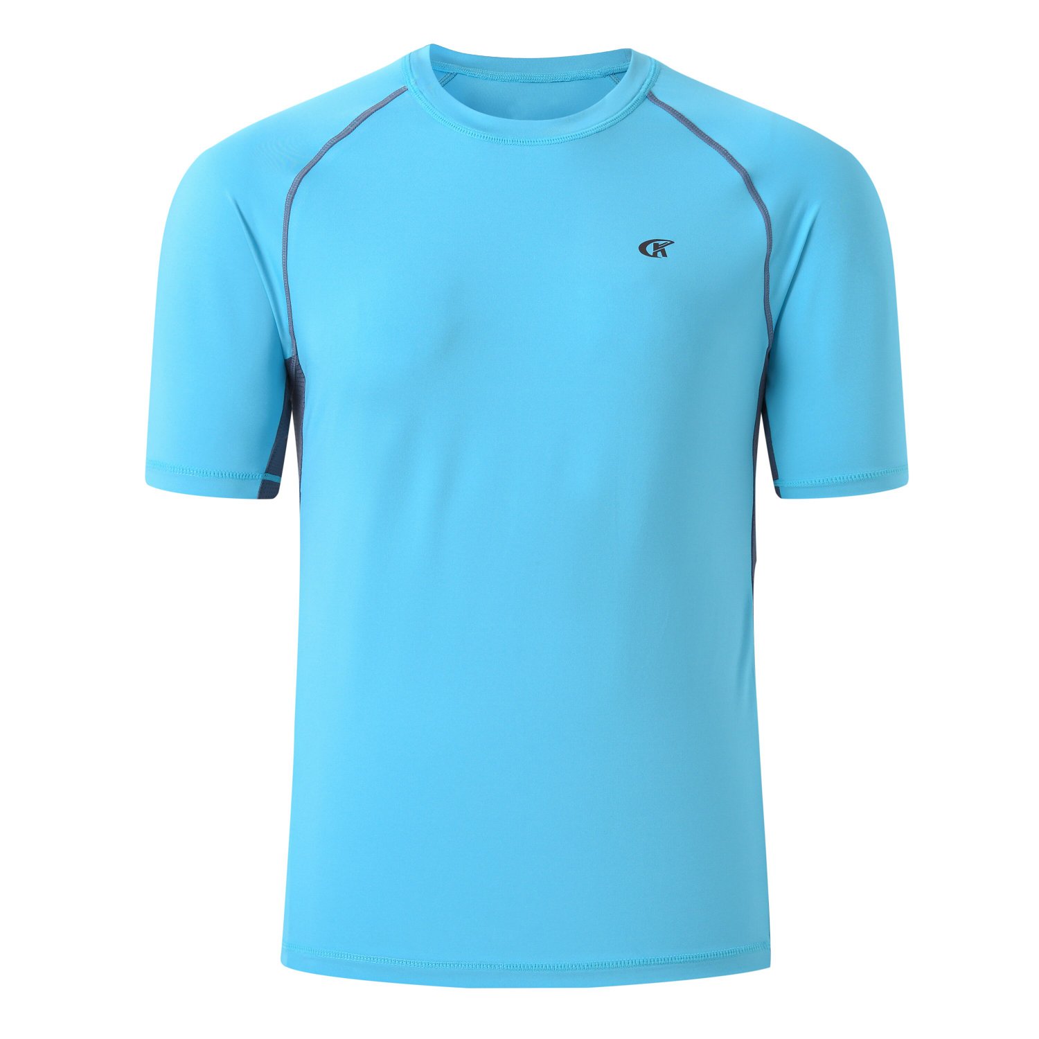 Men's Casual Sports Workout Running Top Shirt T-Shirt Sky Blue