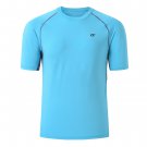 Men's Casual Sports Workout Running Top Shirt T-Shirt Sky Blue
