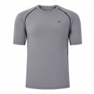 Men's Casual Sports Workout Running Top Shirt T-Shirt Light Grey