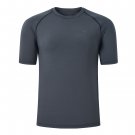 Men's Casual Sports Workout Running Top Shirt T-Shirt Charcoal Grey
