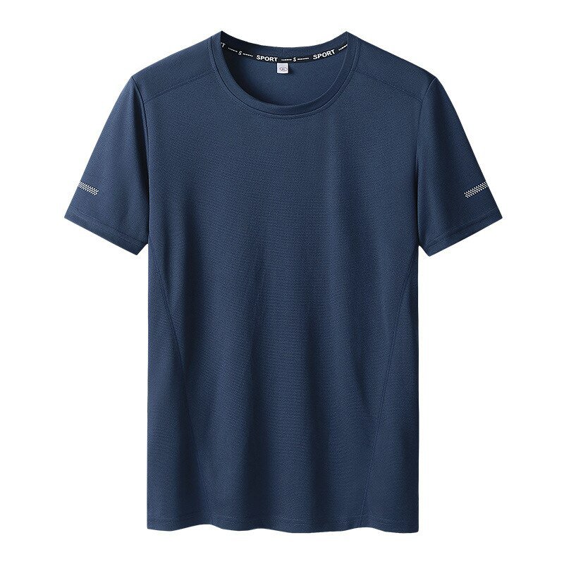 Men's Quick Dry Fit Sport Mesh Short Sleeve T Shirts Dark Blue