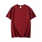 Cotton Short-sleeve Pure Color For Tops T-shirt Winered