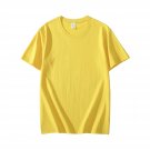 Cotton Short-sleeve Pure Color For Tops T-shirt Yellow