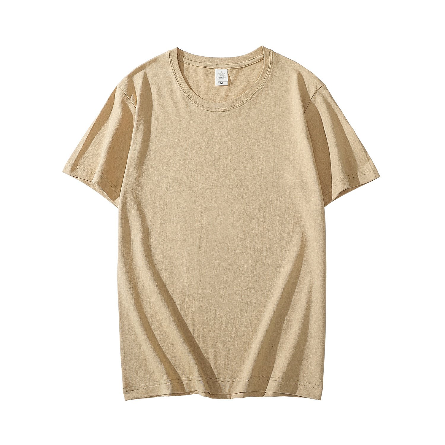 Cotton Short-sleeve Pure Color For Tops T-shirt Camel