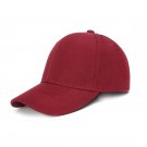 Summer Baseball Hat Solid Adjustable Wine red