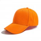 Summer Baseball Hat Solid Adjustable Orange