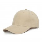 Summer Baseball Hat Solid Adjustable Khaki
