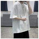 Summer Loose Short-sleeved Casual O Neck T-shirt White