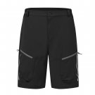 Men's Sport Waterproof Cargo Shorts Multiple Pockets Elastic Black