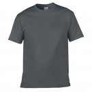 Men Fitness T-shirts O neck Cotton T-shirts Charcoal