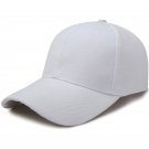 Unisex Solid Simple Baseball Cap White