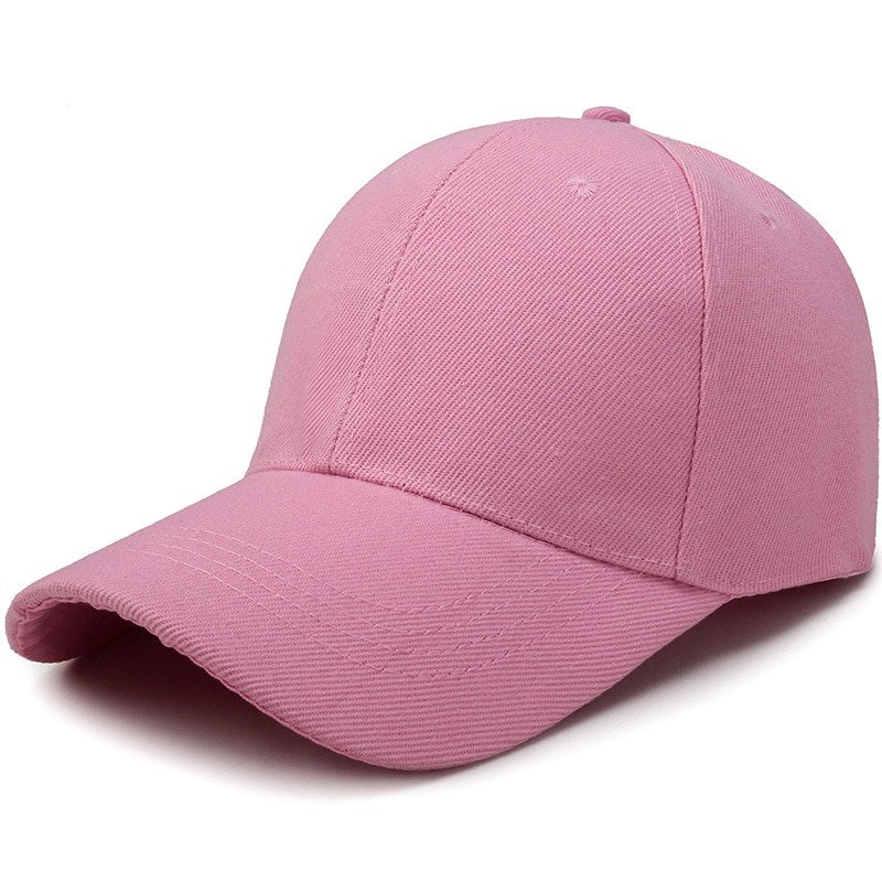 Unisex Solid Simple Baseball Cap Pink