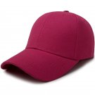 Unisex Solid Simple Baseball Cap Rose Red