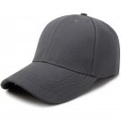 Unisex Solid Simple Baseball Cap Dark Grey