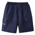 Men Running Sport Loose Baseball Shorts Navy