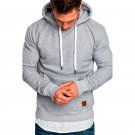 Men Sweatshirt Fashion Casual Hoodies Light Gray