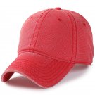 Solid Color Baseball Hats Big Head Man Red