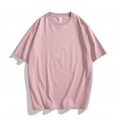 Men Crewneck Breathable Loose T Shirt Pink
