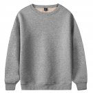 Men's Crewneck Pullover Tops Shirts No Hood Hoodie Light Gray