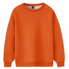 Men's Crewneck Pullover Tops Shirts No Hood Hoodie Orange
