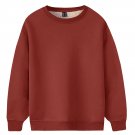Men's Crewneck Pullover Tops Shirts No Hood Hoodie Orange Red
