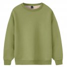 Men's Crewneck Pullover Tops Shirts No Hood Hoodie Olive Green