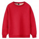 Men's Crewneck Pullover Tops Shirts No Hood Hoodie Tomato Red