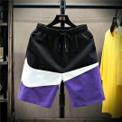 Men Sweatpant Knee-Length Beach Sports Running Thin Shorts purple