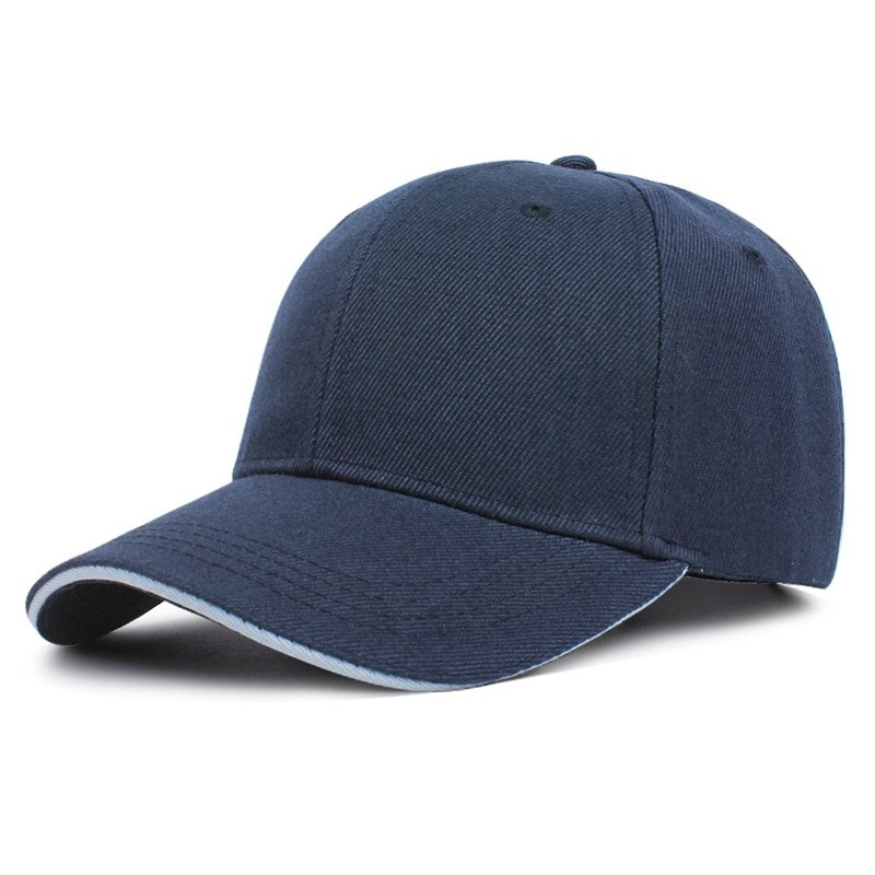 Brim Stripes Adjustable Shade Outdoor Baseball Cap Navy