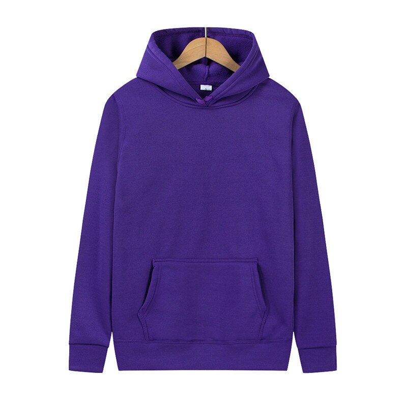 Casual Hoodies Sweatshirts Solid Color Hoodies Sweatshirt dark purple