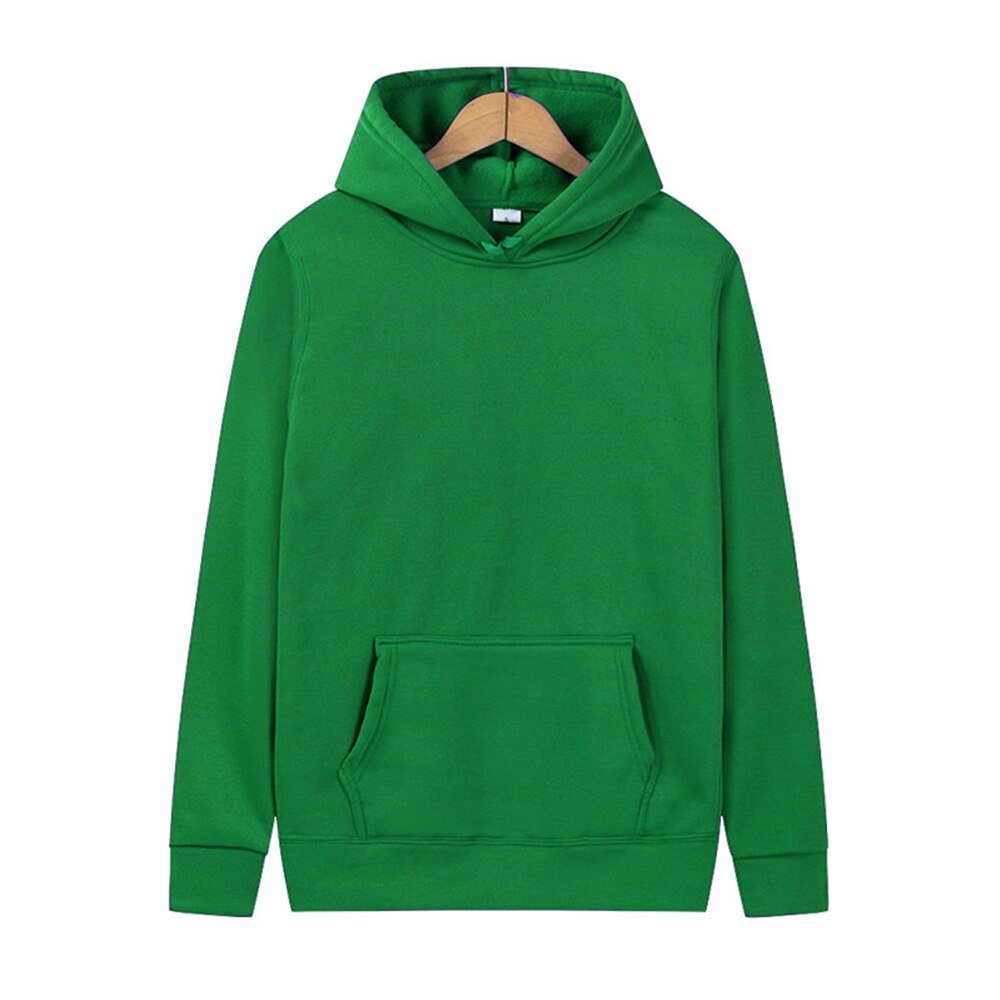 Casual Hoodies Sweatshirts Solid Color Hoodies Sweatshirt green