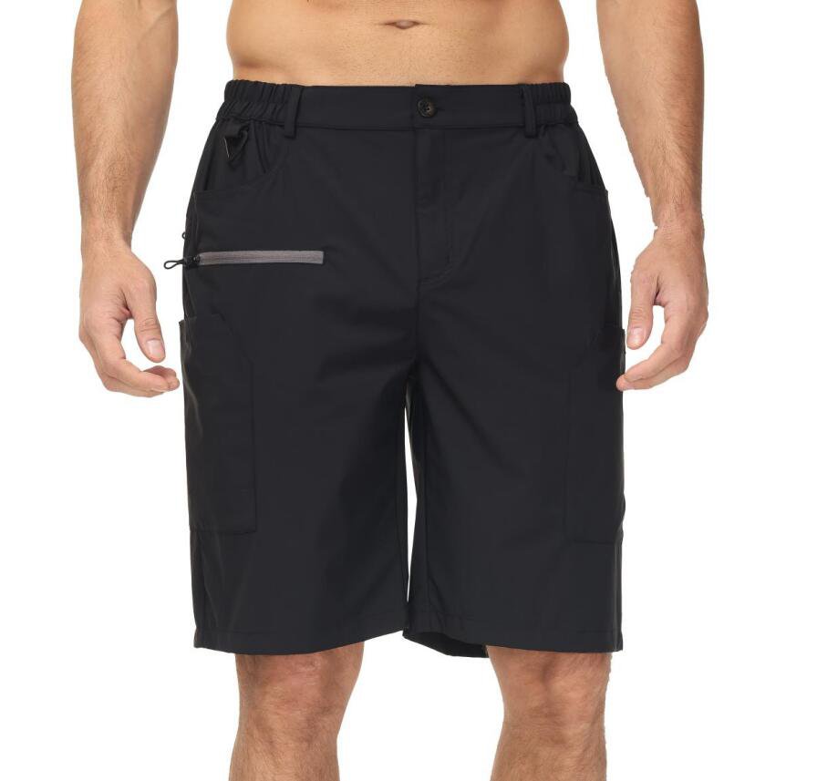 2023 Men's Summer Casual Water Resistant Sport Shorts Black