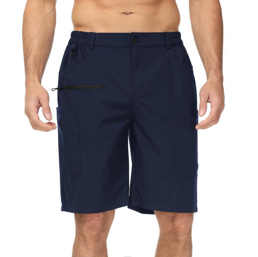 2023 Men's Summer Casual Water Resistant Sport Shorts Dark Blue